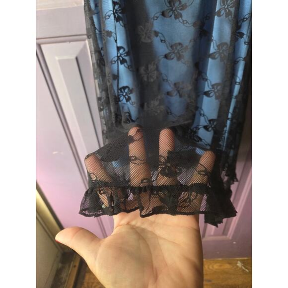 Cider Blue And Black Lace Dress Womens Size Extra Large Super Cute!! - Picture 5 of 5